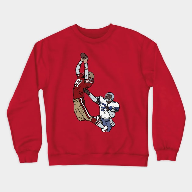 Dwight Clark "The Catch" Crewneck Sweatshirt by rattraptees